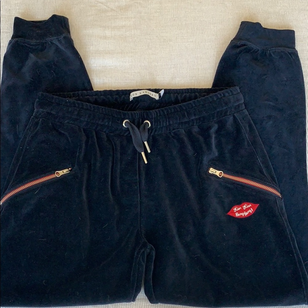 Zoe Karssen navy velour joggers